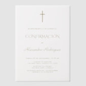 Elegante Einladung De Bautizo Hija Girl Taufe (Vorderseite)