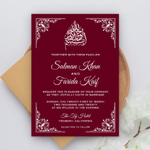 Elegante Einladung der Islamischen Hochzeit in Bur