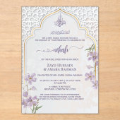 Elegante Einladung des Islamischen Bogens Nikah | (Vorderseite)
