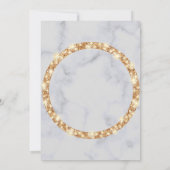 elegante Einladung für goldenes Baby (Rückseite)