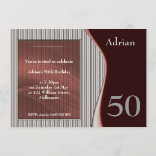 Elegante Einladung für Herren ROT