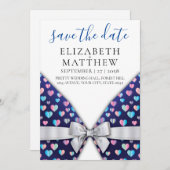 Elegante Einladung mit Bow- und Herzfunkeln (Vorne/Hinten)