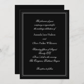 Elegante Einladung mit zwei Grenzen und Skripttext (Vorne/Hinten)