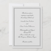 Elegante Einladung mit zwei Grenzen und Skripttext (Vorderseite)