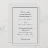 Elegante Einladung mit zwei Grenzen und Skripttext (Vorne/Hinten)