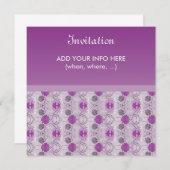 Elegante Einladung - Raiselin lila (Vorne/Hinten)