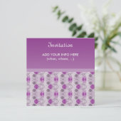 Elegante Einladung - Raiselin lila (Stehend Vorderseite)