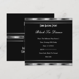 Elegante Einladung Spendenaktion Formal Silber Sch