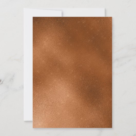 Elegante Einladung von Kupfer und Creme (Rückseite)