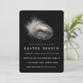 Elegante Einladung von Schwarzostereiern (Stehend Vorderseite)