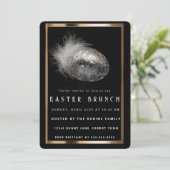 Elegante Einladung von Schwarzostereiern (Stehend Vorderseite)