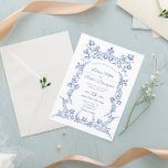 Elegante Einladung zu Blauen und Weißen Hochzeiten<br><div class="desc">Elegante Einladungskarte für Hochzeiten. Informieren Sie sich in unserem Shop über die Viktorianische Hochzeitssuite und die passenden Produkte!</div>