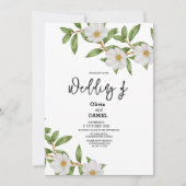 Elegante Einladung zu einer Botanischen Hochzeit m (Vorderseite)