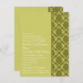 Elegante Einladung zu einer Hochzeit mit Limoner u (Vorne/Hinten)