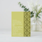 Elegante Einladung zu einer Hochzeit mit Limoner u (Stehend Vorderseite)