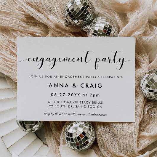 Elegante Einladung zu einer schwarz-weißen Gespräc