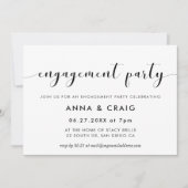 Elegante Einladung zu einer schwarz-weißen Gespräc (Vorderseite)