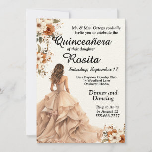 Elegante Einladung zum 15. Geburtstag Quinceanera