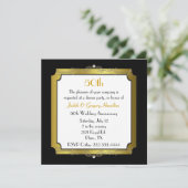 Elegante Einladung zum 50. Hochzeitstag (Stehend Vorderseite)