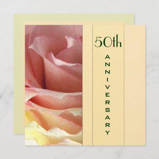 Elegante Einladung zum 50-jährigen Jubiläum (Vorne/Hinten)