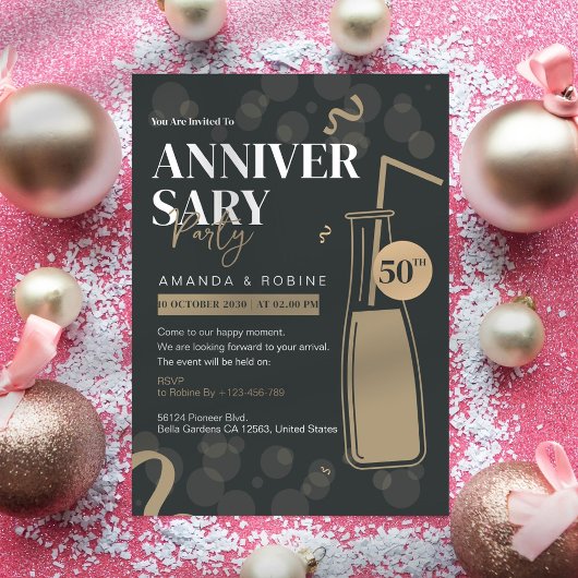 Elegante Einladung zum 50-jährigen Jubiläum