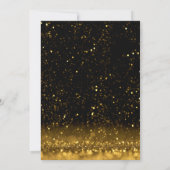 Elegante Einladung zum Black & Gold Grand Opening (Rückseite)