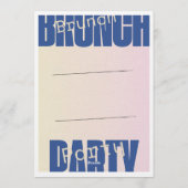 Elegante Einladung zum Freitagbrunch – Modern  (Rückseite)