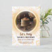 Elegante Einladung zum Geburtstag (Stehend Vorderseite)