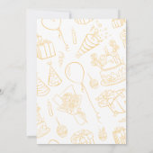 Elegante Einladung zum Geburtstag (Rückseite)