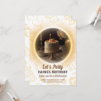 Elegante Einladung zum Geburtstag