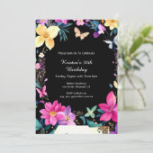 Elegante Einladung zum Geburtstag (Stehend Vorderseite)