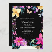 Elegante Einladung zum Geburtstag (Vorne/Hinten)