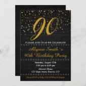 Elegante Einladung zum Geburtstag Erwachsene einla (Vorne/Hinten)