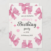 Elegante Einladung zum Geburtstag - Machen Sie Ihr (Vorne/Hinten)