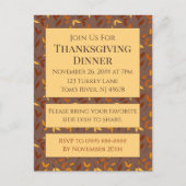 Elegante Einladung zum Herbst Postkarte (Vorderseite)