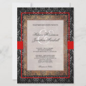 Elegante Einladung zum Hochzeitsfeiern (Rückseite)