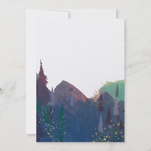 Elegante Einladung zum Hochzeitsfeiern (Rückseite)