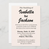 Elegante Einladung zum Hochzeitsfeiern - formell L (Vorne/Hinten)