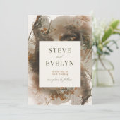 Elegante Einladung zum Hochzeitsfeiern mit Soft Hu (Stehend Vorderseite)