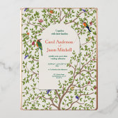 Elegante Einladung zum Hochzeitsfest bei Botanisch (Vorderseite)