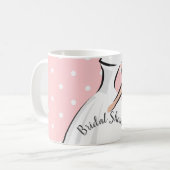 Elegante Einladung zum Hochzeitskleid Kaffeetasse (Vorderseite Links)