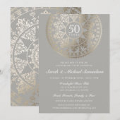 Elegante Einladung zum Hochzeitstag (Vorne/Hinten)