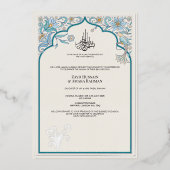 Elegante Einladung zum Islamischen Hochzeitsfoil (Vorderseite)