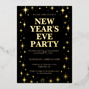 Elegante Einladung zum Silvesterfest