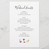 Elegante Einladung zum Wochenend-Event-Itinerar (Vorderseite)