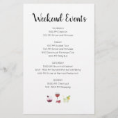 Elegante Einladung zum Wochenend-Event-Itinerar (Vorderseite)