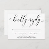 Elegante Einladung zur Antwortkarte (Vorne/Hinten)