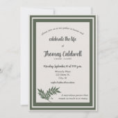 Elegante Einladung zur Einladung an die Grüne Gren (Vorderseite)