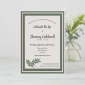 Elegante Einladung zur Einladung an die Grüne Gren (Stehend Vorderseite)