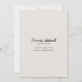 Elegante Einladung zur Einladung an die Grüne Gren (Rückseite)